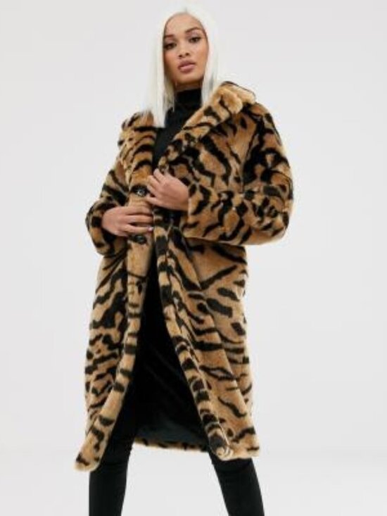 ASOS Jackets & Blazers - ASOS fur tiger coat